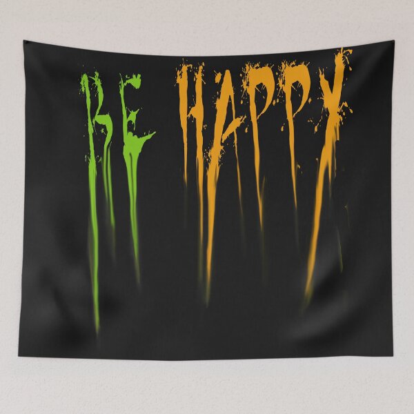 Item preview, Be Happy Text Quote Color Orange Green Spot Mole New Cool  designed and sold by niksy.