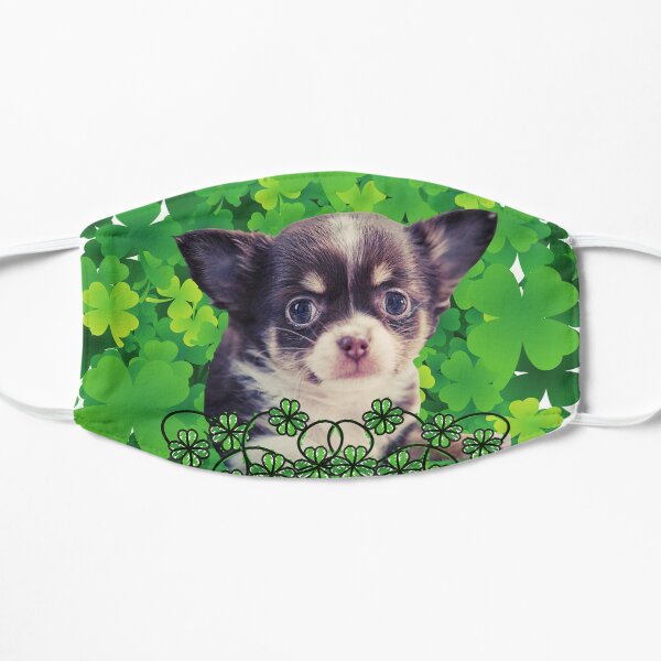 Happy Patty's Day Chi Pup Bunch of Clover Mask