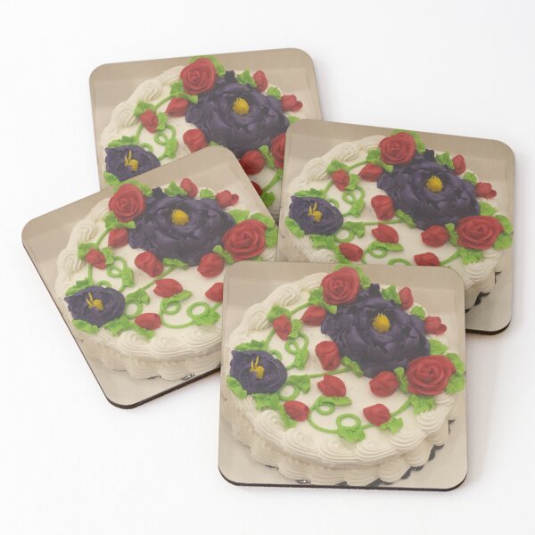 Item preview, Purple and Red Flowers on Cake designed and sold by gailmariekern.