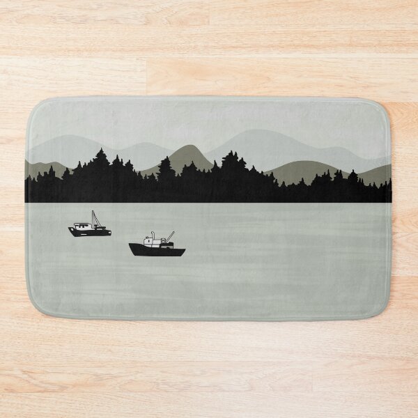 Item preview, Fishing Boats in Grey  designed and sold by Krystal  Thomas.