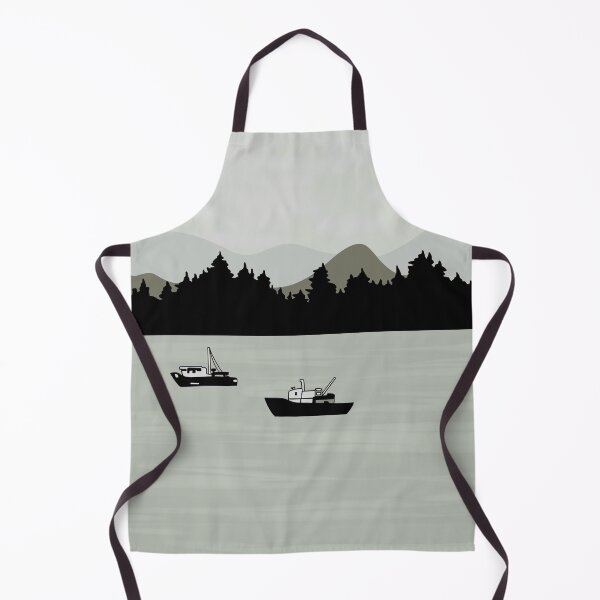 Item preview, Fishing Boats in Grey designed and sold by Krystal Thomas.
