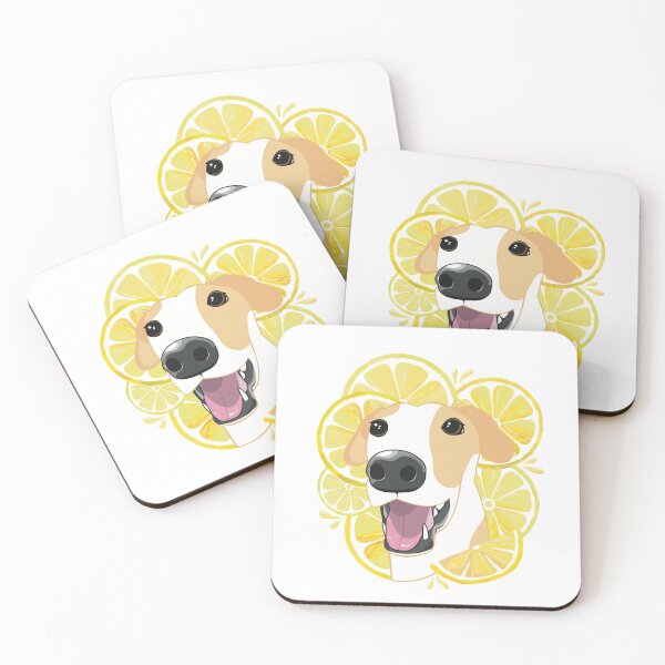 Item preview, Fawn and white greyhound with lemons designed and sold by dayziistudios.