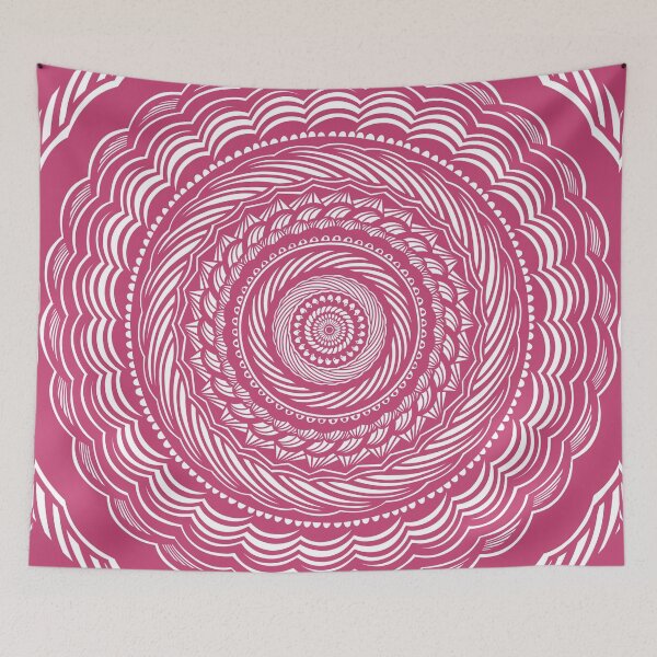 Item preview, Red Wine Maroon Colored Swirled Mandala Design Pattern // Aesthetic Calming Meditation Gratitude Minimalistic designed and sold by AEJdesign.