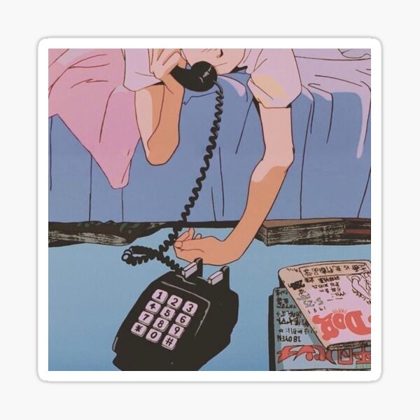 Screencaps d'anime des années 80 et 90 esthétique Sticker