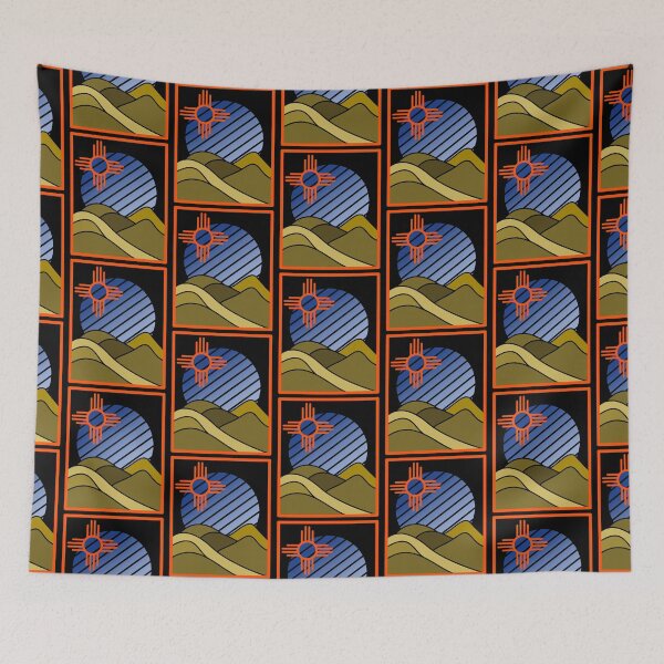 Item preview, Zia Mountains Blue Sunset designed and sold by Rooster Syndicate.