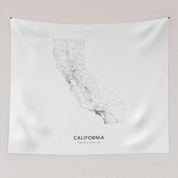 Item preview, California State Map 2 Art Print by LandSartprints designed and sold by LandSartprints.