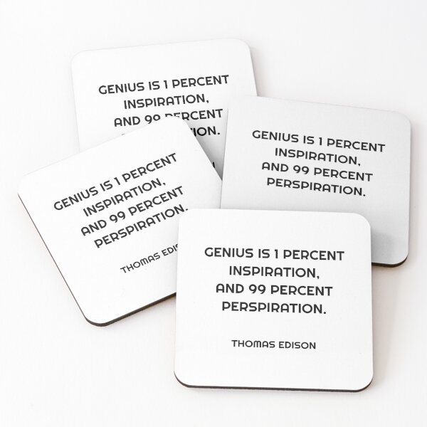 Item preview, THOMAS EDISON QUOTE - GENIUS IS 1 PERCENT INSPIRATION, AND 99 PERCENT PERSPIRATION designed and sold by Inspirationmotivation.