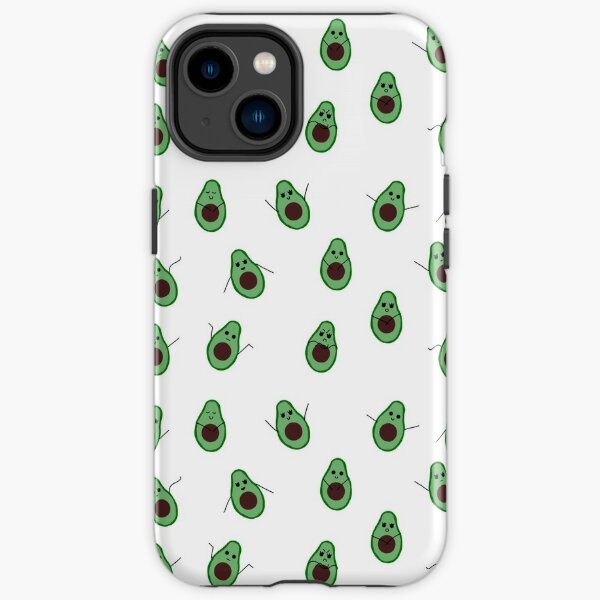 iPhone 14 Baby Avocado Cow Aesthetic Guacamole Line Art Flowers Case