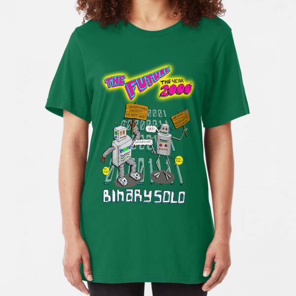 Flight of the Conchords - Binary Solo - Robots 2 Slim Fit T-Shirt