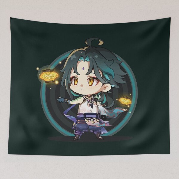 Item preview, Genshin Impact - Chibi Xiao in Chinese Lantern Festival Event designed and sold by Krimsy.