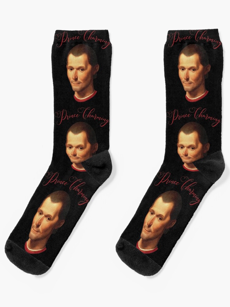 Machiavelli Portrat Prinz Charmant Socken Von The Nerd Shirt Redbubble