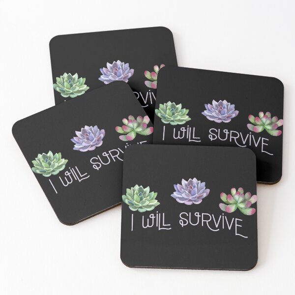 Item preview, I will survive - succulent quote designed and sold by Parydish.