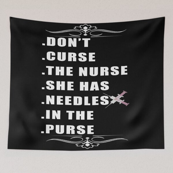 Item preview, don't curse the nurse merch designed and sold by med-leghdaich.