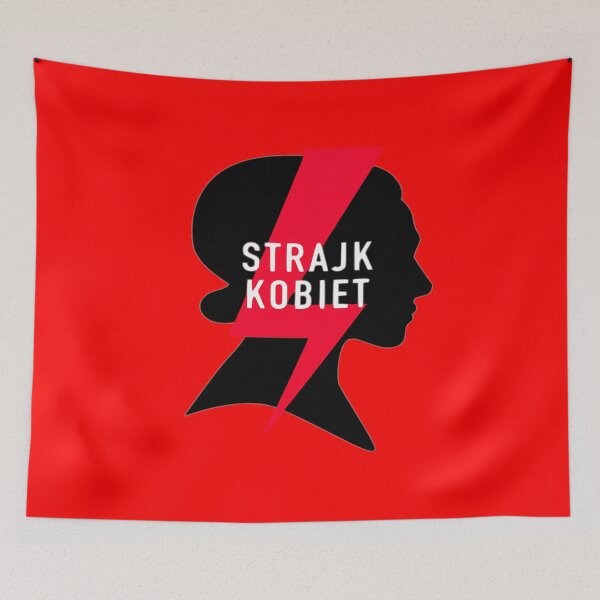 Item preview, Strajk Kobiet Woman red designed and sold by oxoxoxo.