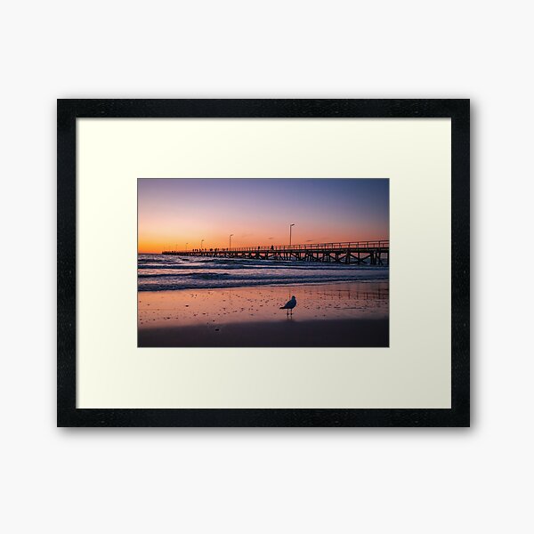 Semaphore sunset Framed Art Print