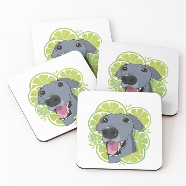 Item preview, Blue greyhound with limes designed and sold by dayziistudios.