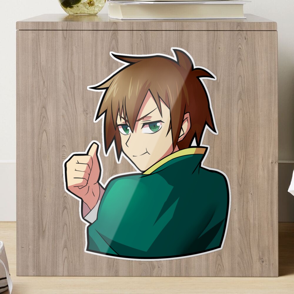 Kazuma Satou from Konosuba Glossy Sticker Anime Appliances, Walls