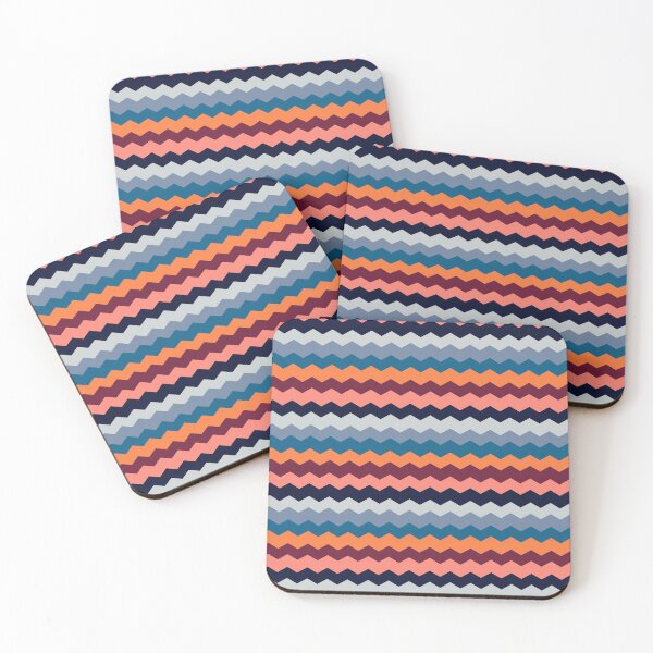 Item preview, Zigzag Chevron Pattern Steel and Copper designed and sold by Rivercoatl.