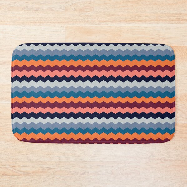 Item preview, Zigzag Chevron Pattern Steel and Copper designed and sold by Rivercoatl.