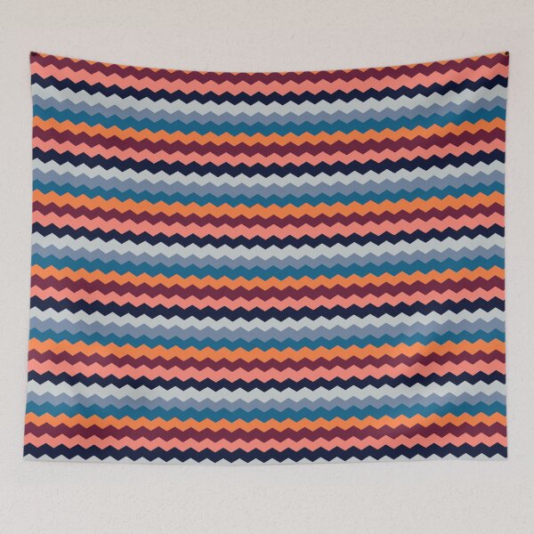 Item preview, Zigzag Chevron Pattern Steel and Copper designed and sold by Rivercoatl.