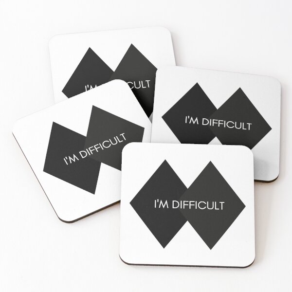 Item preview, I'm difficult double black diamond skiing sticker designed and sold by brookehend.
