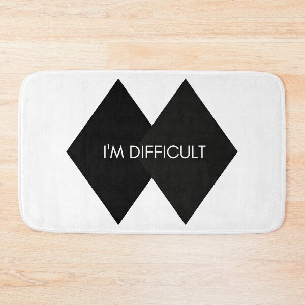 Item preview, I'm difficult double black diamond skiing sticker designed and sold by brookehend.