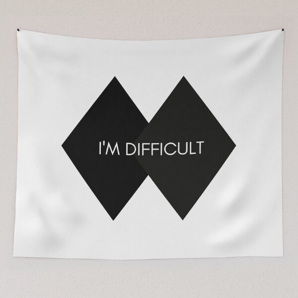 Item preview, I'm difficult double black diamond skiing sticker designed and sold by brookehend.