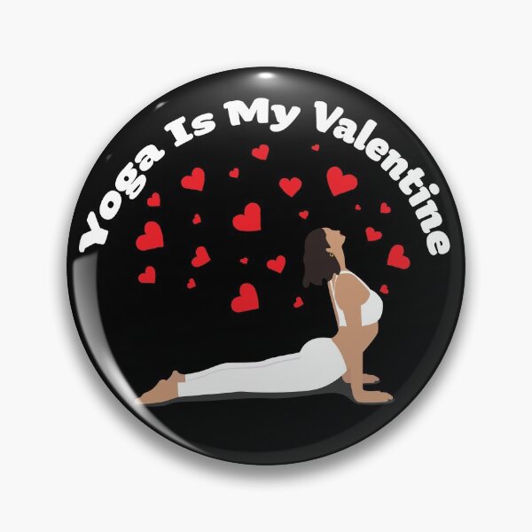 Item preview, Yoga Is My Valentine Illustration with Red Hearts for Yoga Love designed and sold by KLINESTORE.