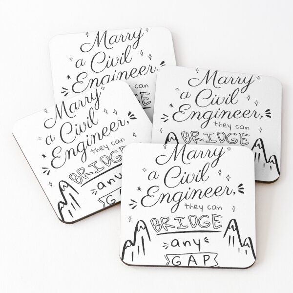Item preview, Marry a Civil Engineer designed and sold by SayWhatDesigns.