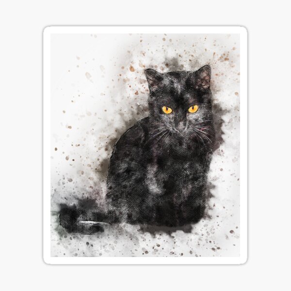 Black Cat Sticker