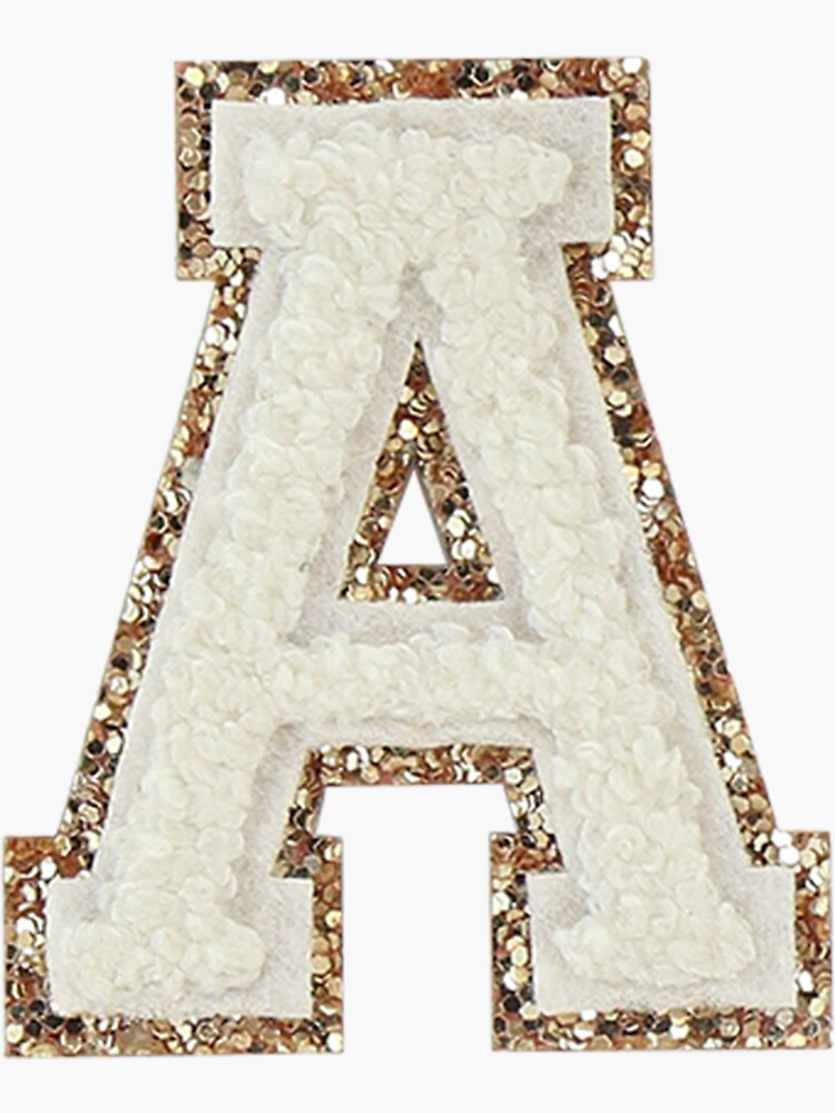 Stoney Clover - Blanc Mini Glitter Varsity Letter Patch B