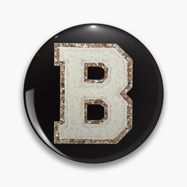 Item preview, B - Blanc Glitter Varsity Letter Patches designed and sold by Monograms Ultd.