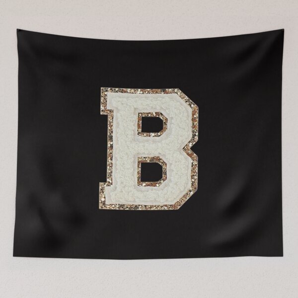 Item preview, B - Blanc Glitter Varsity Letter Patches designed and sold by Monograms Ultd.