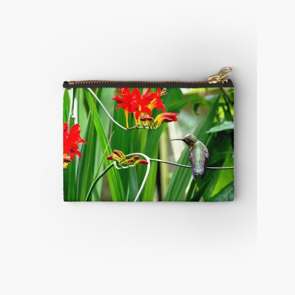 Item preview, Summer Crocosmia & Perched Hummer designed and sold by VeganBear.
