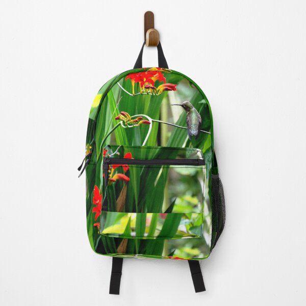 Item preview, Summer Crocosmia & Perched Hummer designed and sold by VeganBear.