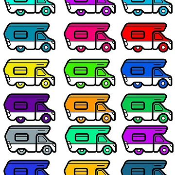 Artwork thumbnail, Colorful RV Pattern by Six Deers