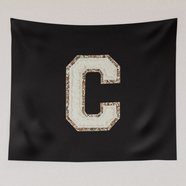 Item preview, C - Blanc Glitter Varsity Letter Patches designed and sold by Monograms Ultd.