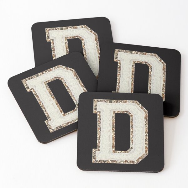 Item preview, D - Blanc Glitter Varsity Letter Patches designed and sold by Monograms Ultd.