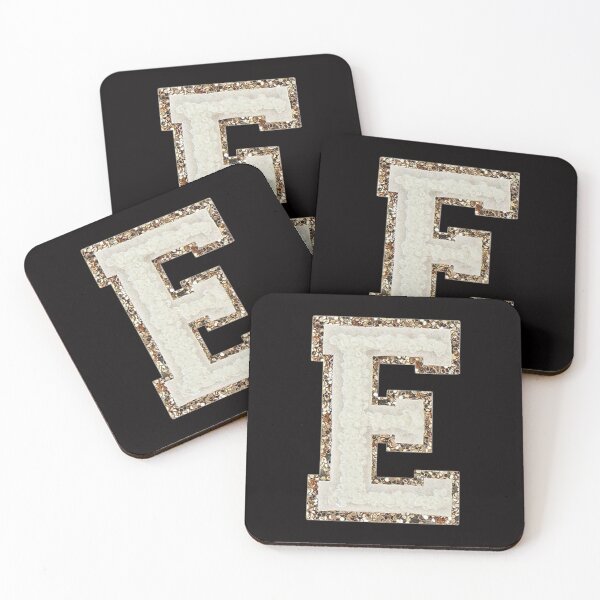 Item preview, E - Blanc Glitter Varsity Letter Patches designed and sold by Monograms Ultd.