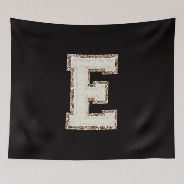 Item preview, E - Blanc Glitter Varsity Letter Patches designed and sold by Monograms Ultd.
