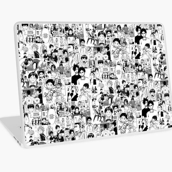 Haikyuu !! - Collage de manga Vinilo para portátil