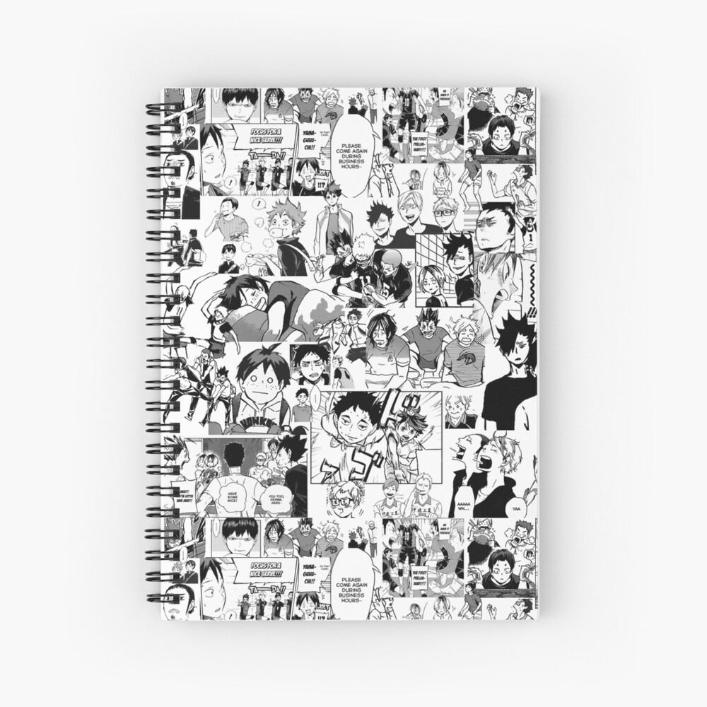 Haikyuu!! - Manga Collage Spiral Notebook