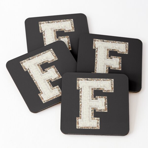 Item preview, F - Blanc Glitter Varsity Letter Patches designed and sold by Monograms Ultd.