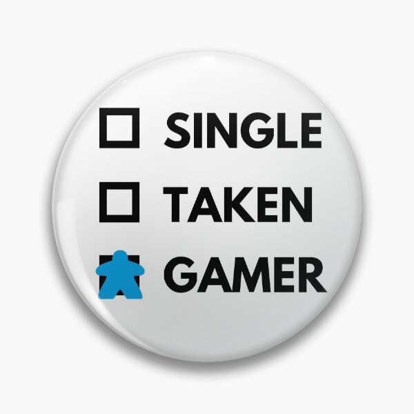 Artikelvorschau, Single Taken Tabletop Gamer Schwarzer Text Blue Meeple entworfen und verkauft von JEL-Designs.