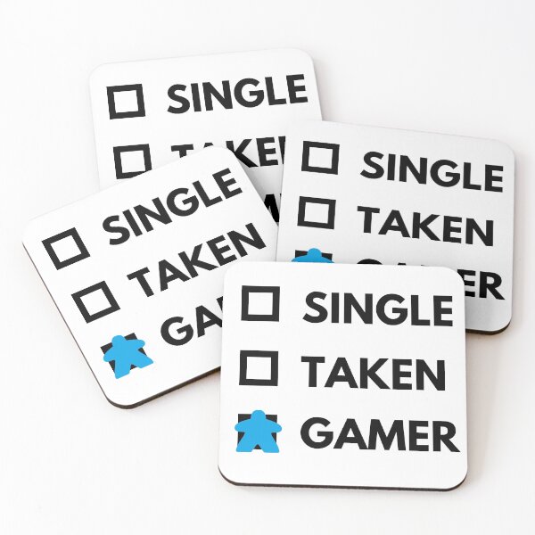 Item preview, Single Taken Tabletop Gamer Black Text Blue Meeple designed and sold by JEL-Designs.