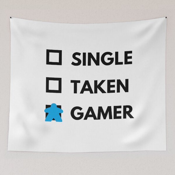 Item preview, Single Taken Tabletop Gamer Black Text Blue Meeple designed and sold by JEL-Designs.