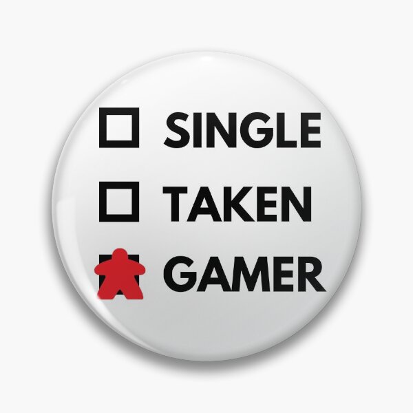 Artikelvorschau, Single Taken Tabletop Gamer Schwarzer Text Red Meeple entworfen und verkauft von JEL-Designs.