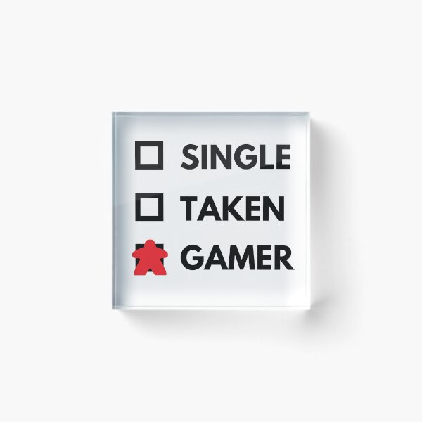 Item preview, Single Taken Tabletop Gamer Black Text Red Meeple designed and sold by JEL-Designs.