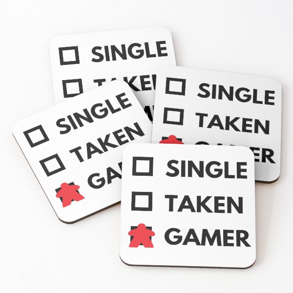 Item preview, Single Taken Tabletop Gamer Black Text Red Meeple designed and sold by JEL-Designs.