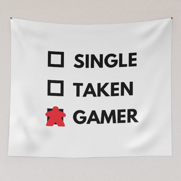 Item preview, Single Taken Tabletop Gamer Black Text Red Meeple designed and sold by JEL-Designs.